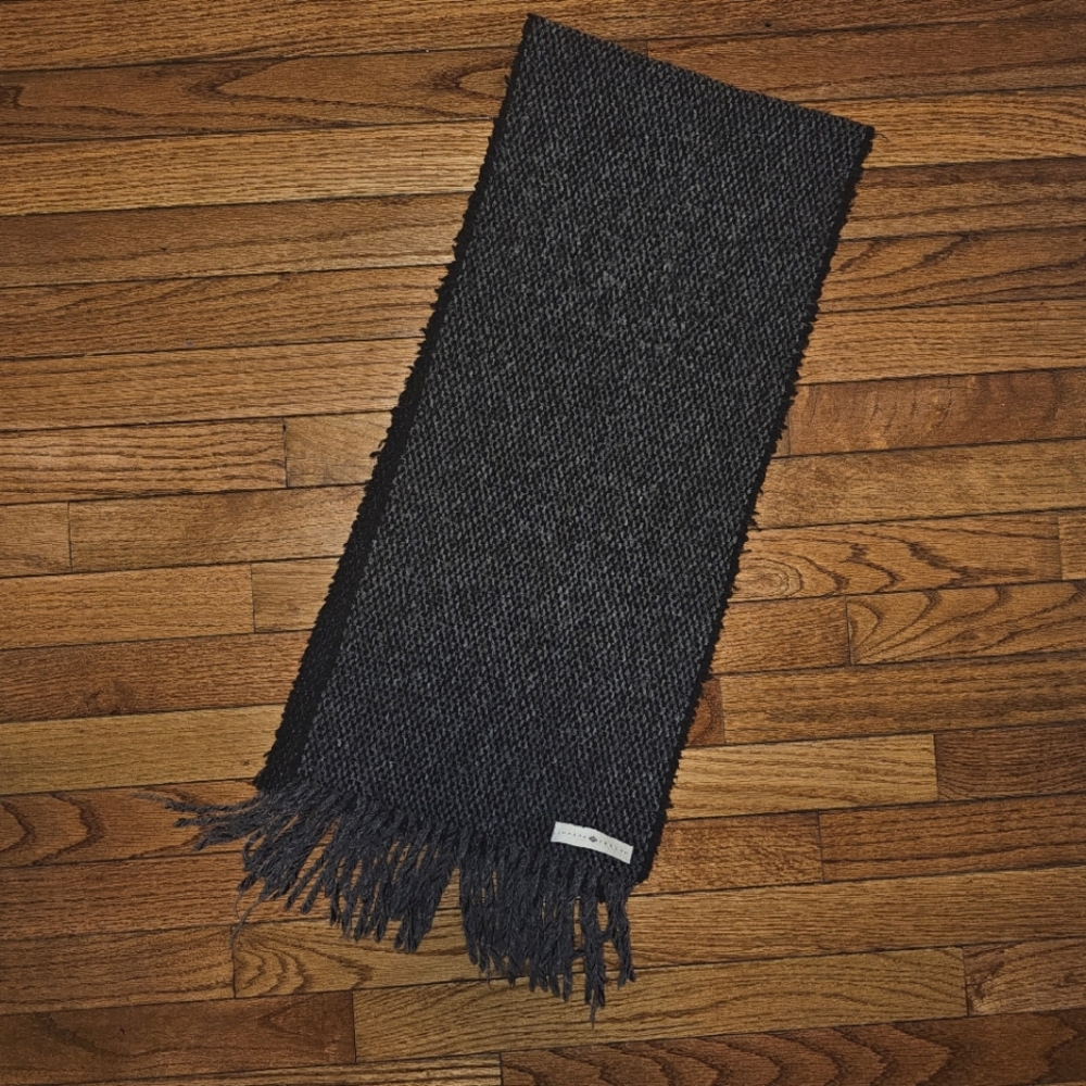 Men's Joseph Abboud Charcoal Gray & Black Wool Scarf